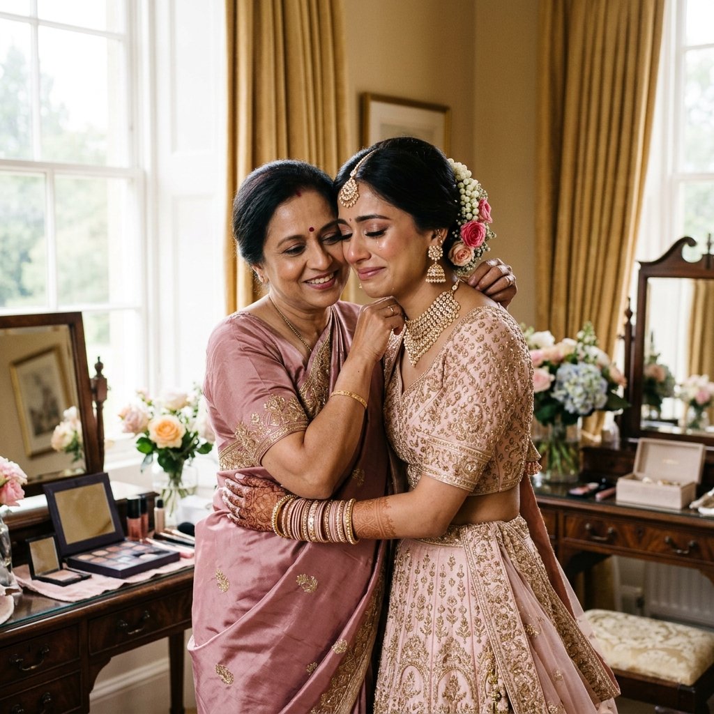Mother and Bride Getting Ready